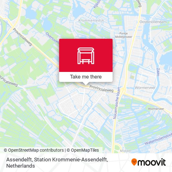 Assendelft, Station Krommenie-Assendelft map