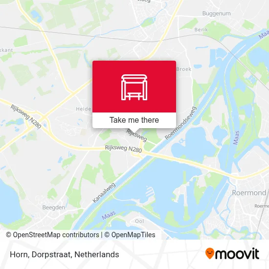 Horn, Dorpstraat Karte