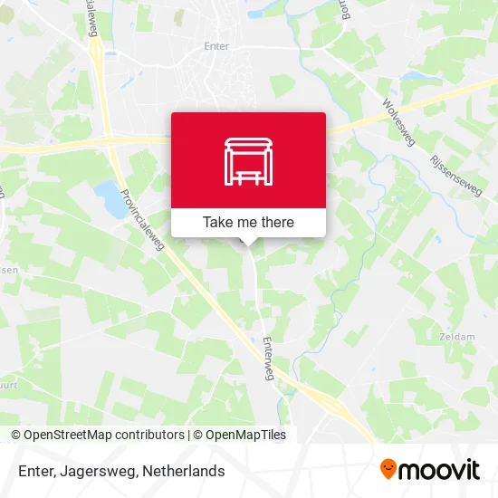 Enter, Jagersweg map