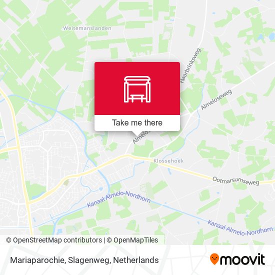 Mariaparochie, Slagenweg map