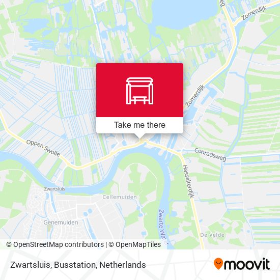 Zwartsluis, Busstation map