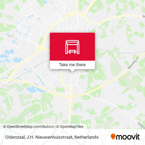 Oldenzaal, J.H. Nieuwenhuisstraat map