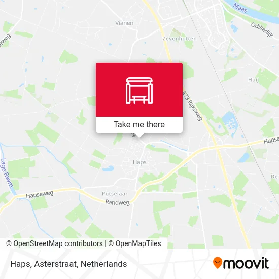 Haps, Asterstraat map