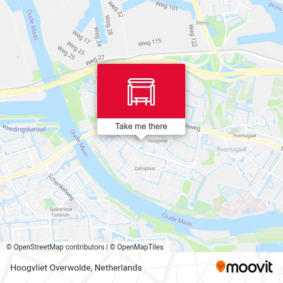 Hoogvliet Overwolde Karte