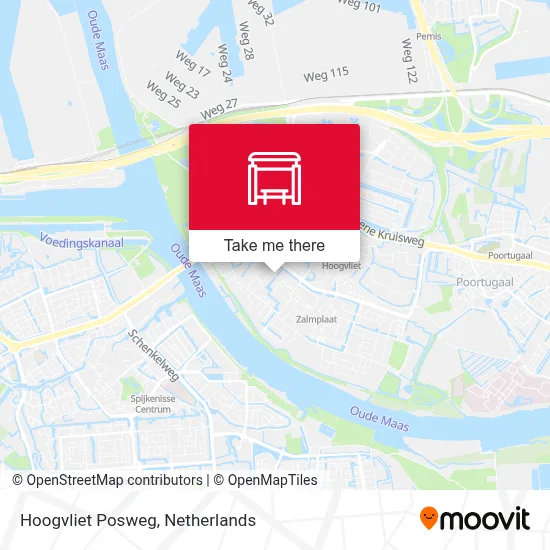 Hoogvliet Posweg map