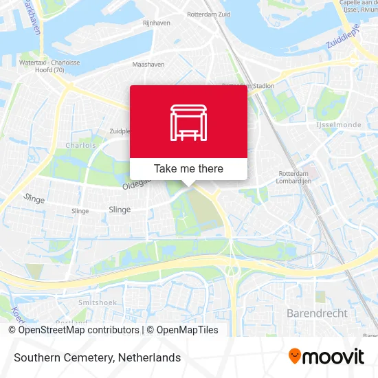 Zuiderbegraafplaats Karte