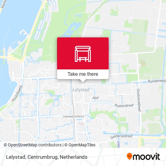 Lelystad, Centrumbrug map