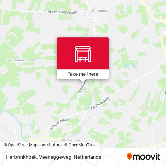 Harbrinkhoek, Veeneggeweg map