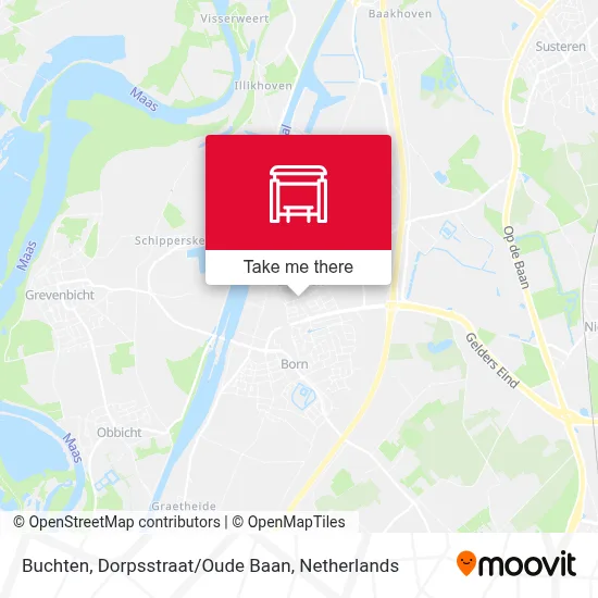 Buchten, Dorpsstraat/Oude Baan map