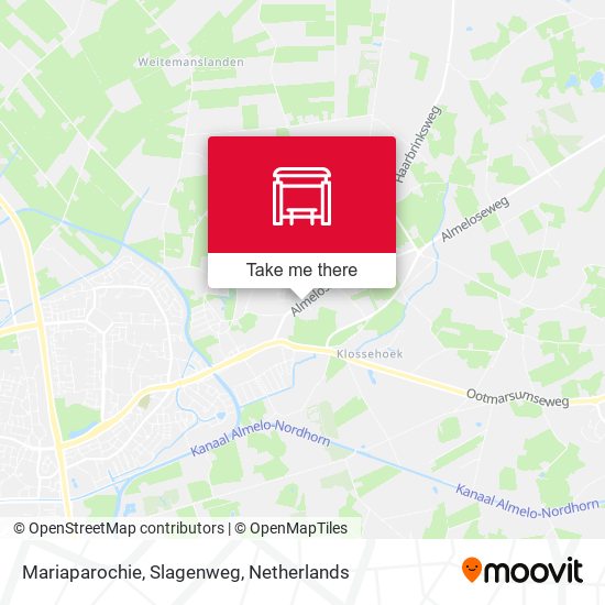 Mariaparochie, Slagenweg map