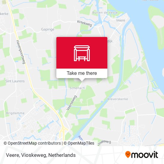 Veere, Vioskeweg Karte