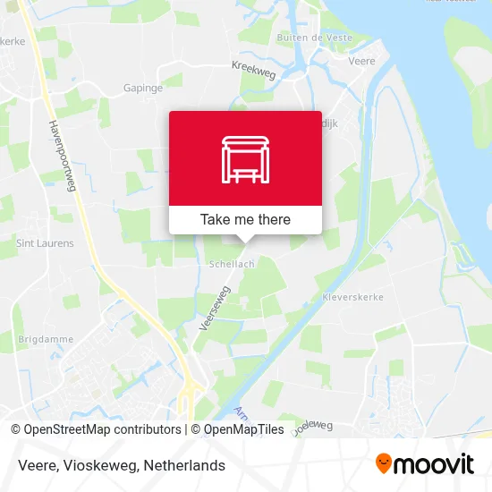 Veere, Vioskeweg map
