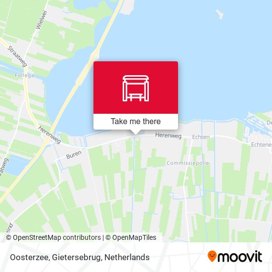 Oosterzee, Gietersebrug Karte