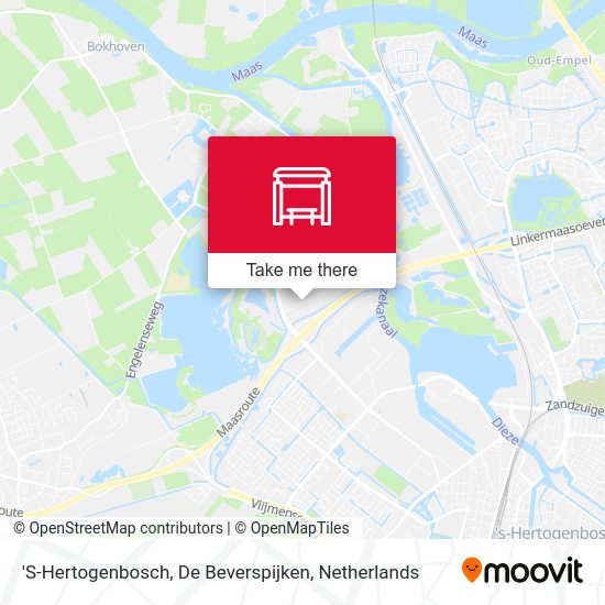 'S-Hertogenbosch, De Beverspijken Karte