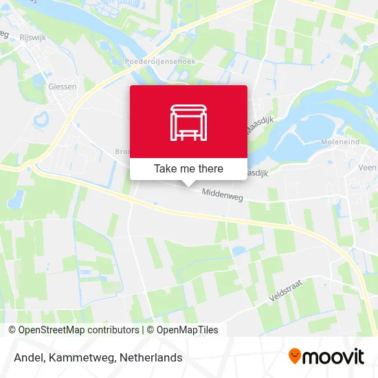 Andel, Kammetweg map