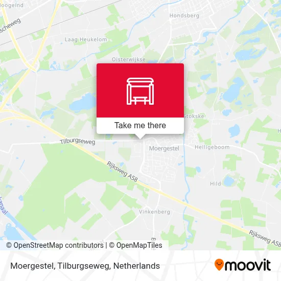 Moergestel, Tilburgseweg map
