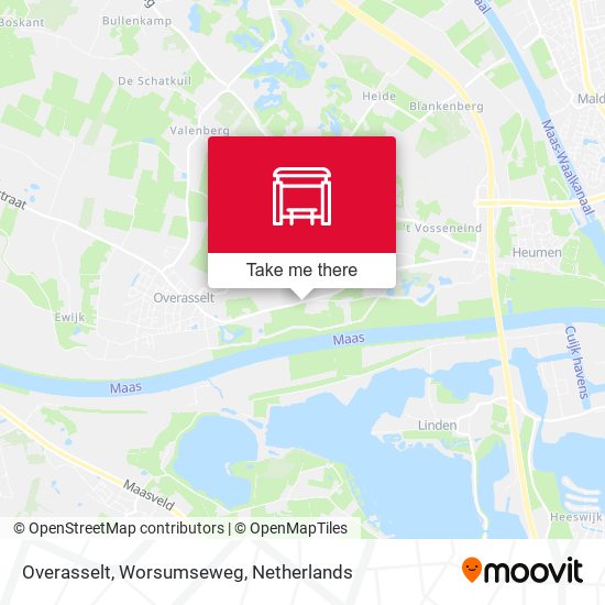 Overasselt, Worsumseweg map