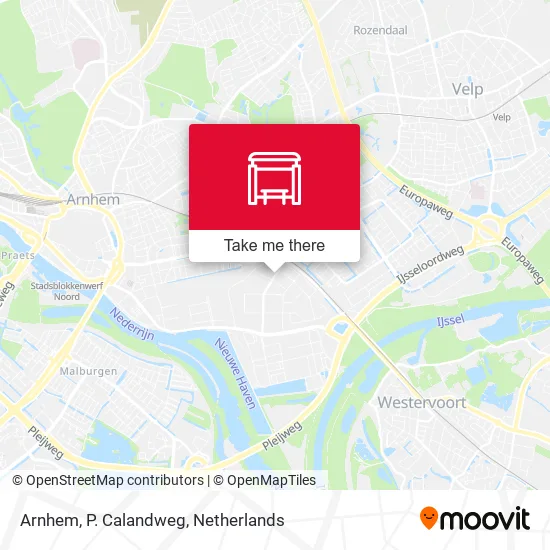 Arnhem, P. Calandweg Karte