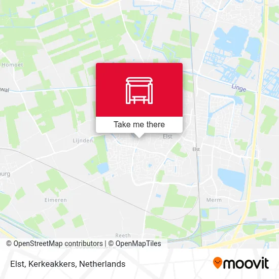 Elst, Kerkeakkers Karte