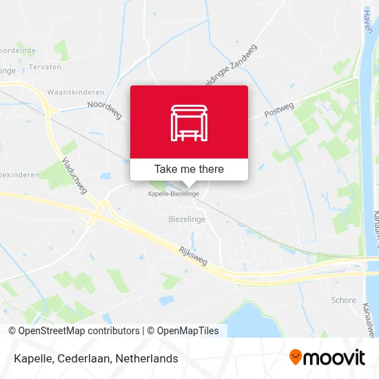 Kapelle, Cederlaan Karte