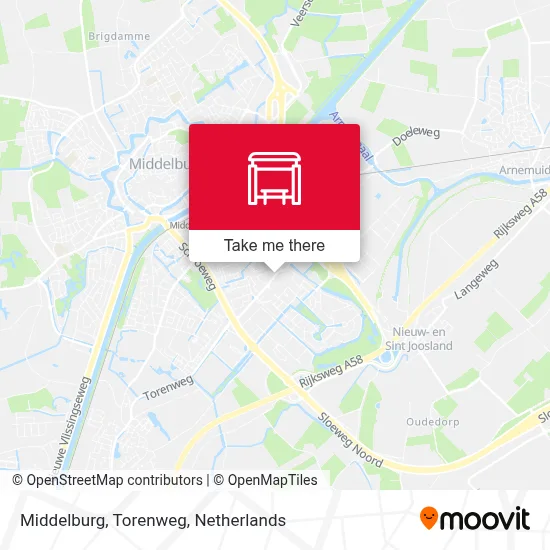 Middelburg, Torenweg map