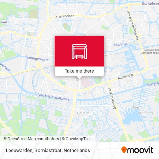 Leeuwarden, Borniastraat Karte