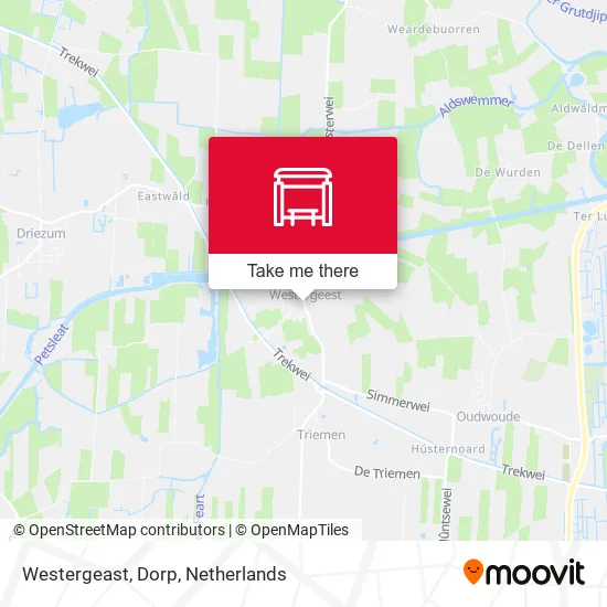 Westergeast, Dorp map