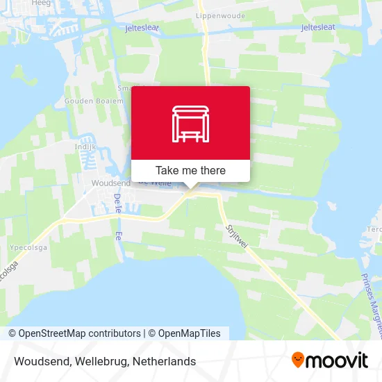 Woudsend, Wellebrug map