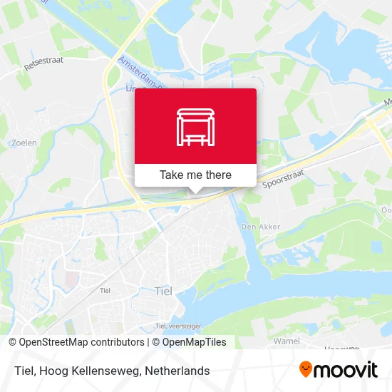 Tiel, Hoog Kellenseweg map