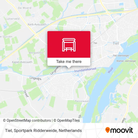 Tiel, Sportpark Ridderweide map