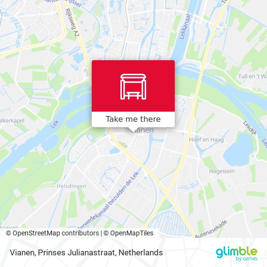 Vianen, Prinses Julianastraat map