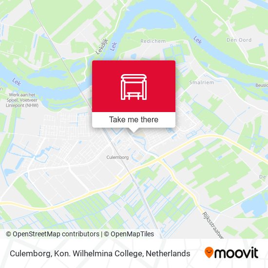 Culemborg, Kon. Wilhelmina College map