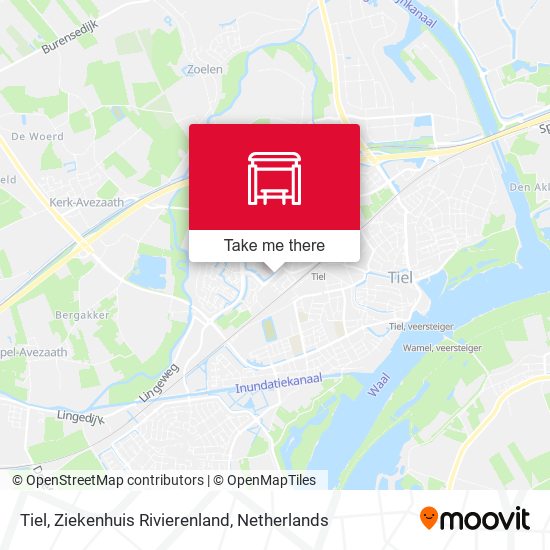 Tiel, Ziekenhuis Rivierenland map