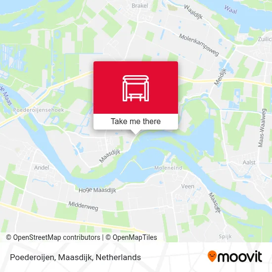 Poederoijen, Maasdijk map