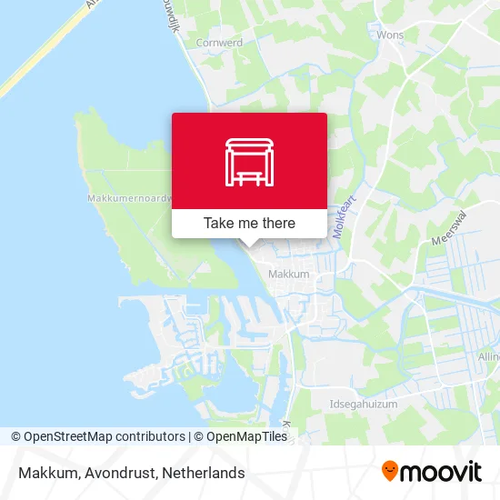 Makkum, Avondrust map