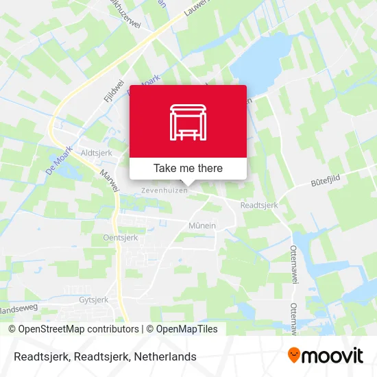 Readtsjerk, Readtsjerk map