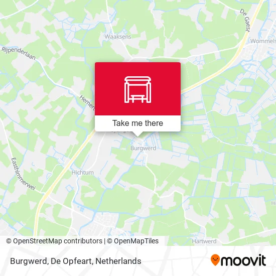 Burgwerd, De Opfeart map