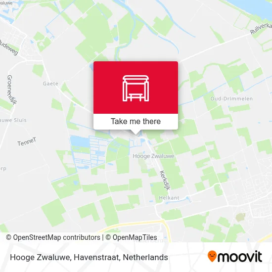 Hooge Zwaluwe, Havenstraat Karte