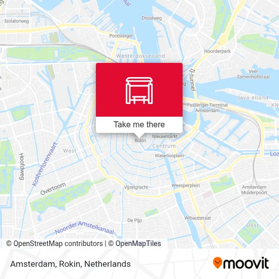 Amsterdam, Rokin Karte