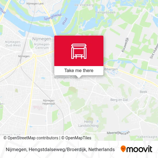 Nijmegen,  Hengstdalseweg / Broerdijk Karte