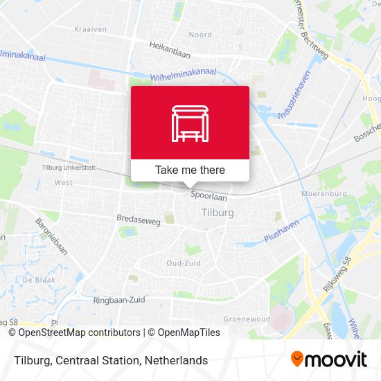 Tilburg, Centraal Station map