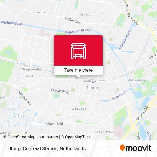 Tilburg, Centraal Station map