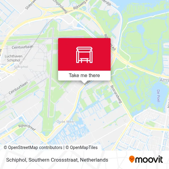 Schiphol, Southern Crossstraat map