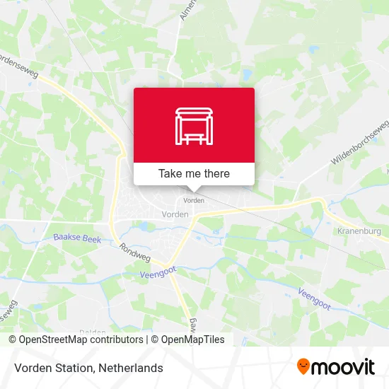 Vorden Station map