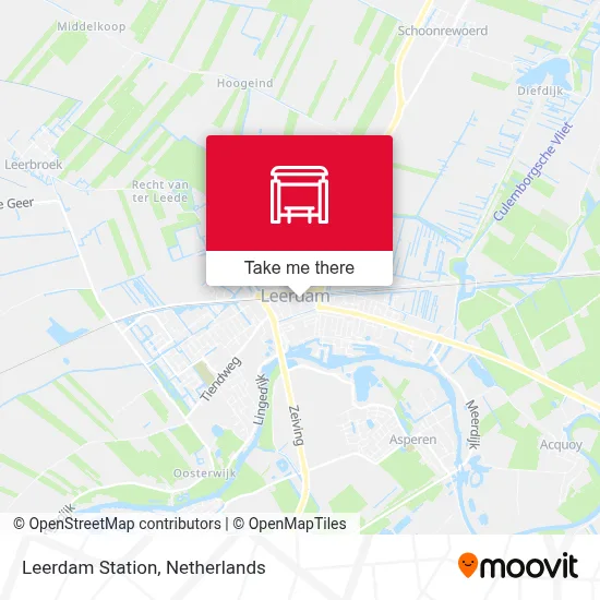 Leerdam Station map