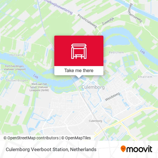 Culemborg Veerboot Station map