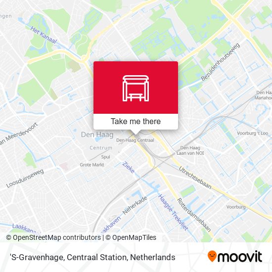 'S-Gravenhage, Centraal Station map