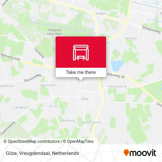 Gilze, Vreugdendaal Karte