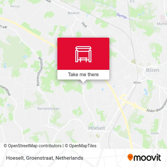 Hoeselt, Groenstraat Karte