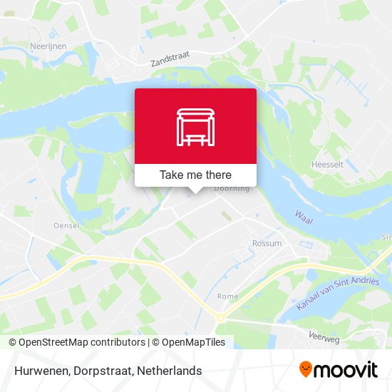 Hurwenen, Dorpstraat map